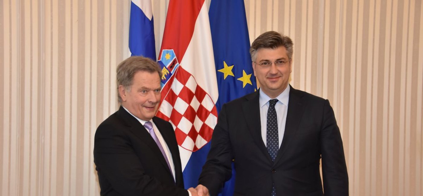 Predsjednik Vlade Andrej Plenković sastao se s finskim predsjednikom Saulijem Niinistöom